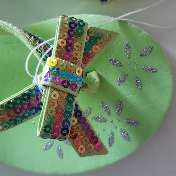 NWT Claire's  flip flops with sequins - Picture 5 of 5